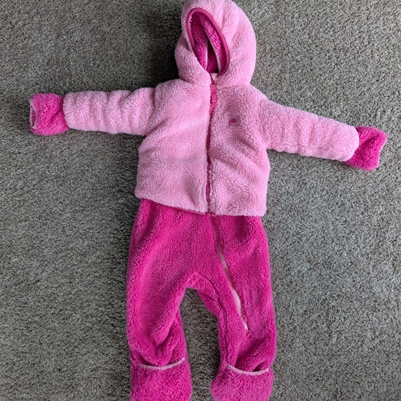 Snozu Pink Hooded Fleece Snow Set - Picture 4 of 6